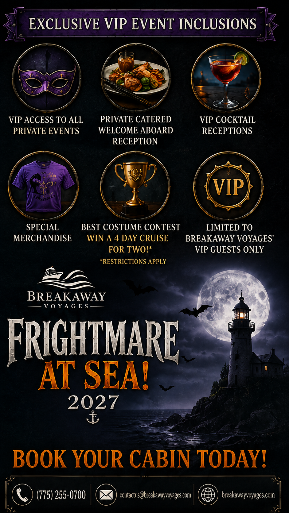 Frightmare at Sea 2027 — Exclusive VIP Event Inclusions